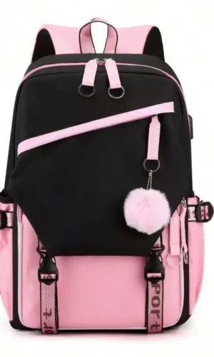 UrbanTech – Oxford Casual Laptop Backpack with USB & Headphone Port
