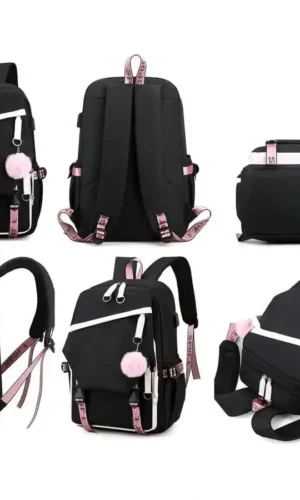 Alternative view of UrbanTech – Oxford Casual Laptop Backpack with USB & Headphone Port