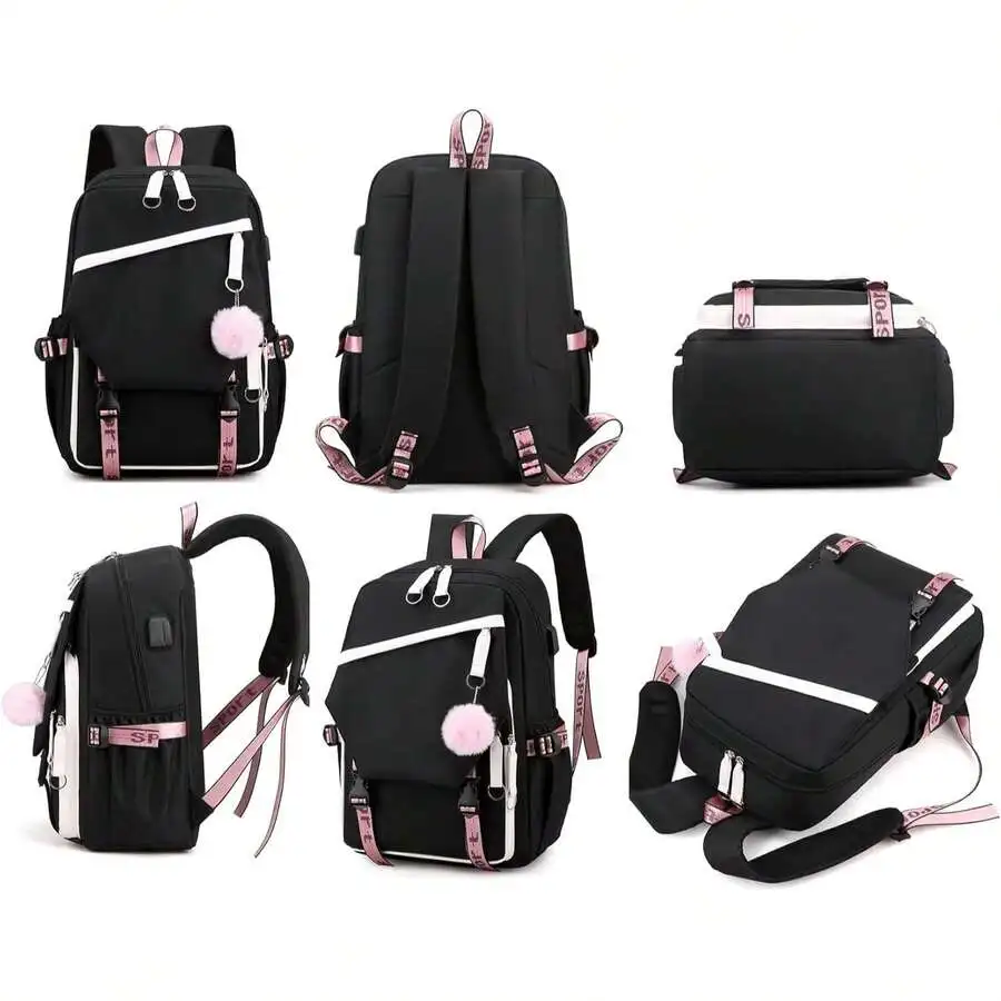 UrbanTech – Oxford Casual Laptop Backpack with USB & Headphone Port - Image 2