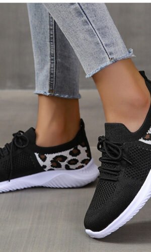 Alternative view of "Wild Walk" Leopard Print Sneakers - Casual Comfort