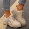 Classic Side-Zip Casual Sneakers - Floral Comfort