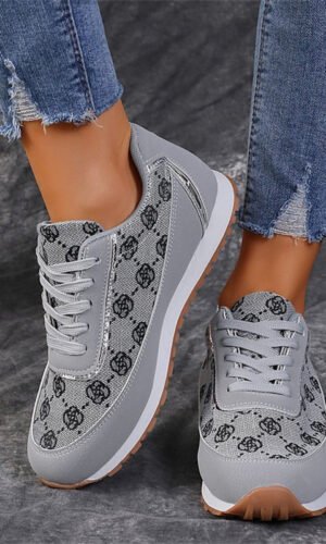 Alternative view of "Floral Bloom" Casual Sneakers - Lightweight & Breathable